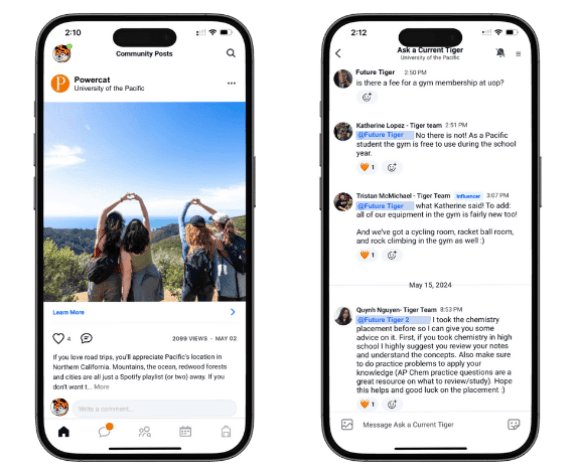 graphic representation of two iphones with ZeeMee user interface displayed