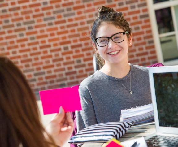 students studying