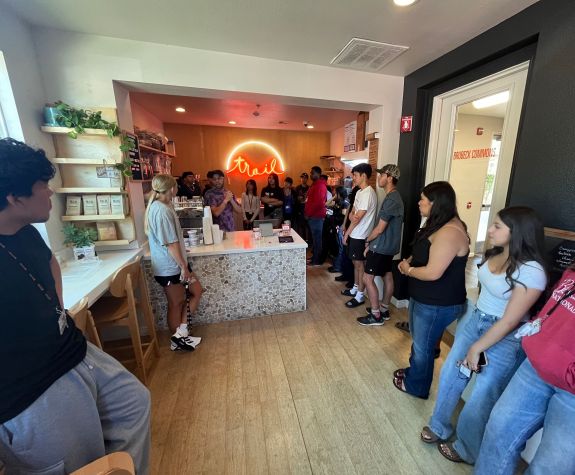 students at Trail Coffee