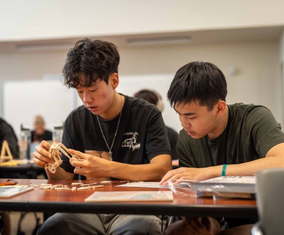 High School Students working on a project