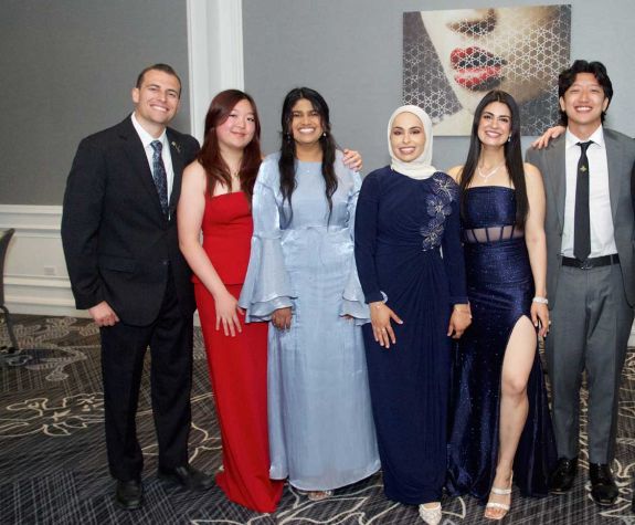 group at alumni banquet