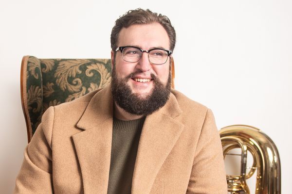Tuba player Jonathan Seiberlich