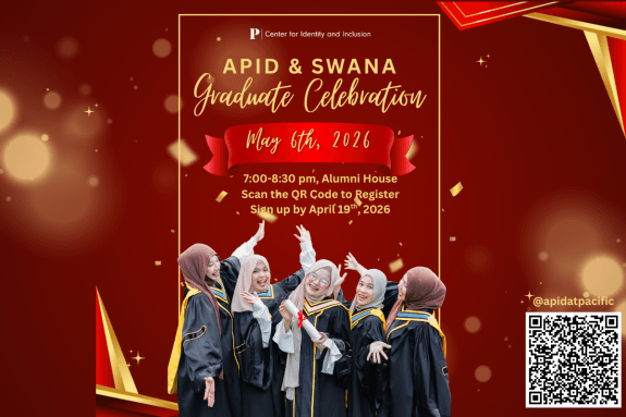 The Center for Identity and Inclusion's APID & SWANA Student Services invites you to join us in for a celebration honoring our APID & SWANA-identifying students who are graduating this year. Graduating students are encouraged to register and attend the ceremony. All registered seniors will receive a free affinity stole. Please note that stoles will not be given out prior to the ceremony.