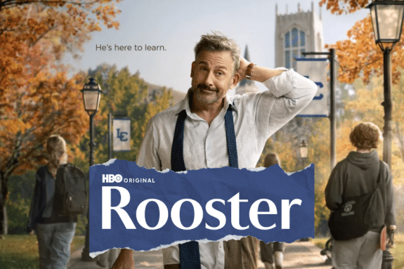 HBO Original: Rooster starring Steve Carrel. Filmed on the University of the Pacific Campus
