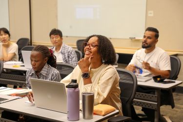 Students in a classroom.