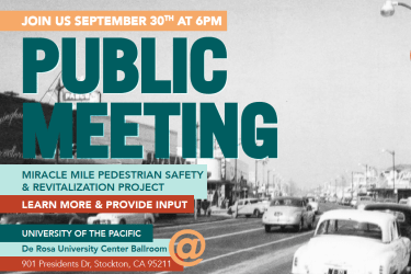 Miracle Mile public meeting poster