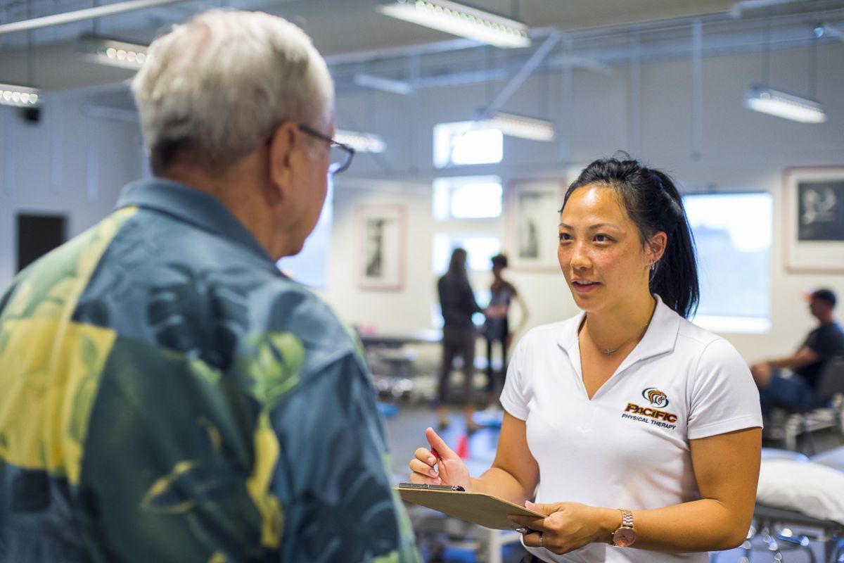 physical therapist and patient 