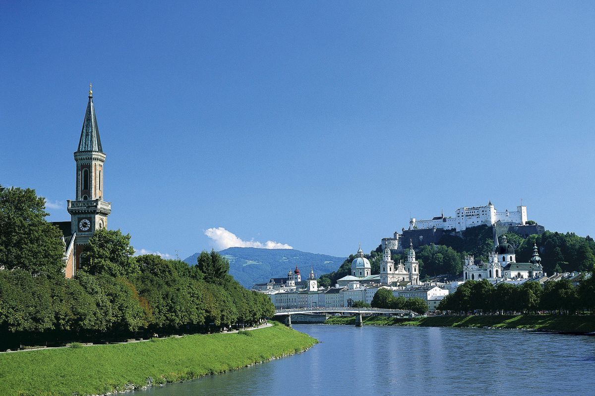 a bend in the river near salzburg, austria