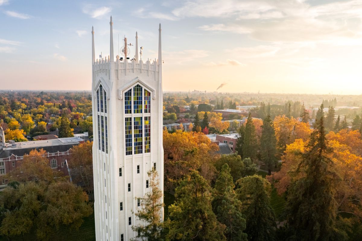 aerial photo of stockton campus