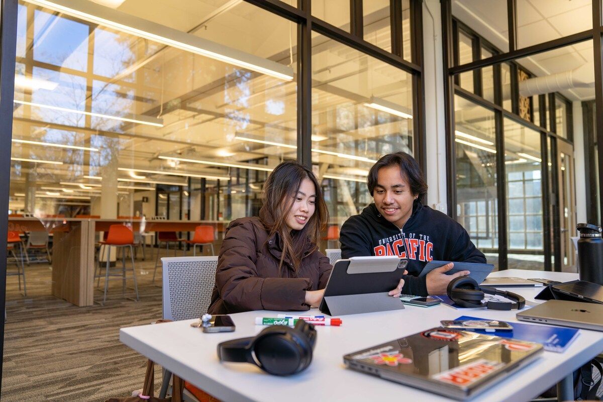 students studying together