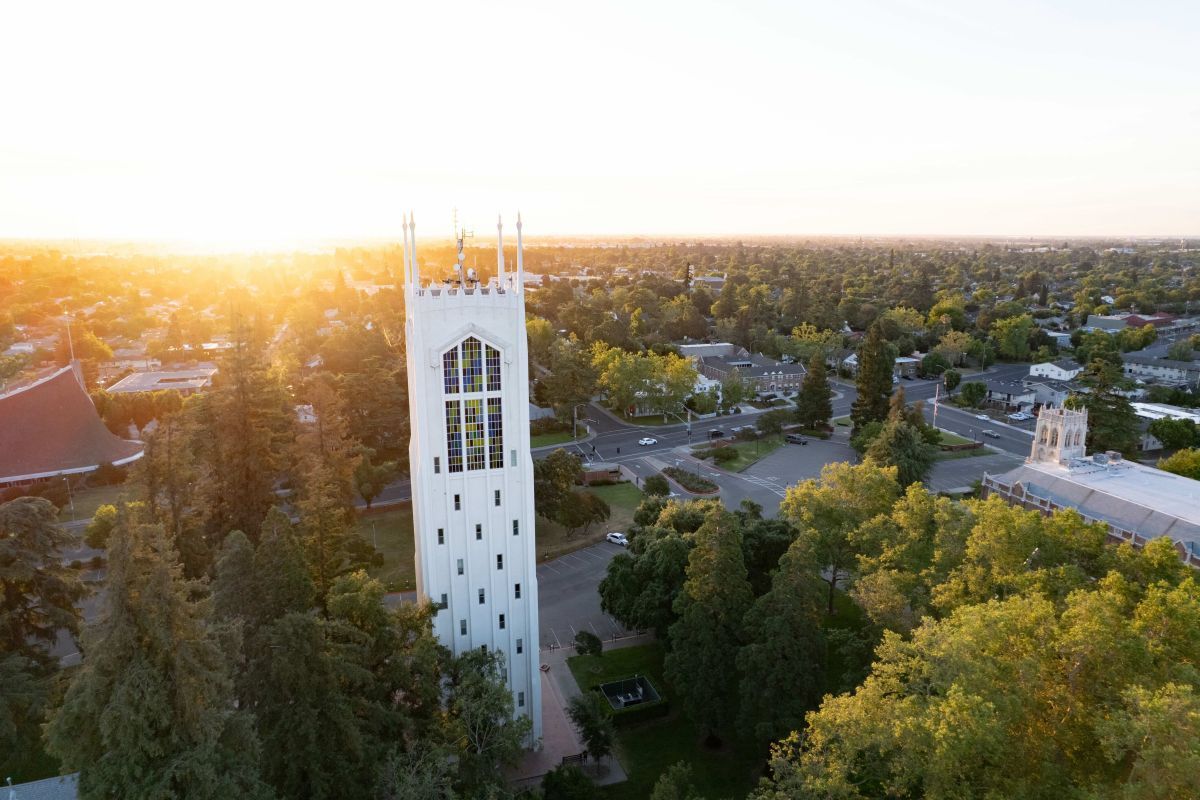 Aerial view of Pacific's Stockton Campus