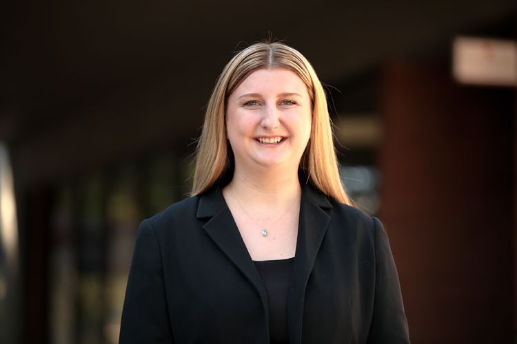 A portrait of a female student