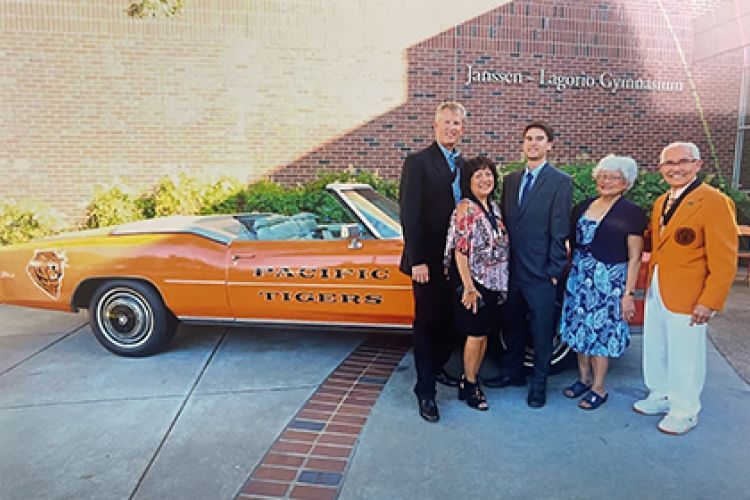 Berbano Family in front of Tiger Car
