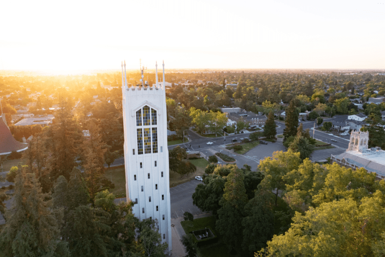 Burns Tower at sunrise