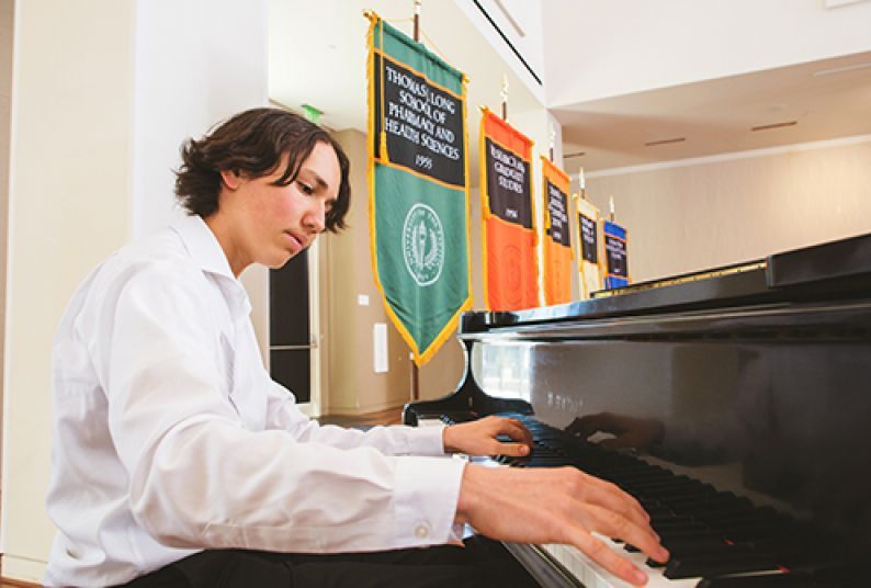 Music performance major Diego Bustamante.