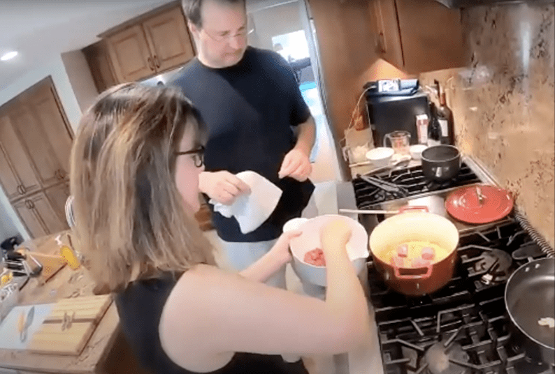 Dean Peter Witte and his wife Robin whipped up a tantalizing recipe of beef bourguignon.