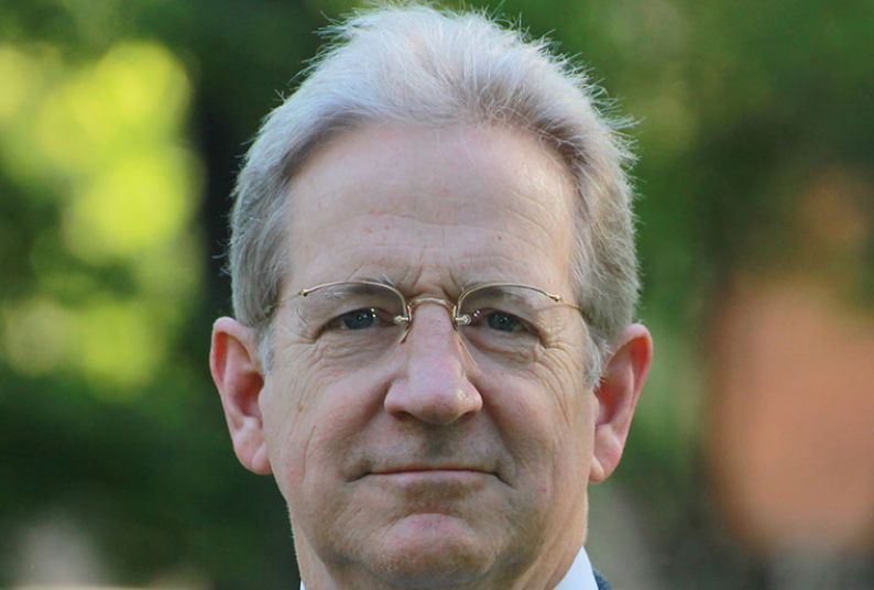 Parker White, '80, for whose late wife Noël Ferris, '79, the law school's modern courthouse is named after.