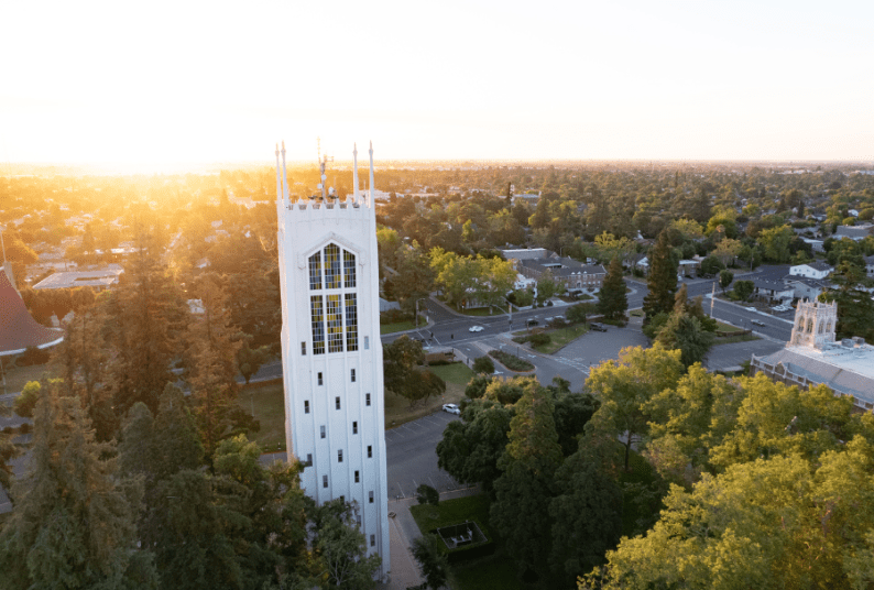 Burns Tower at sunrise 