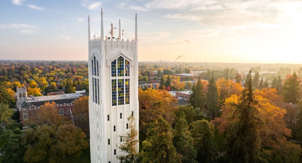 aerial photo of stockton campus