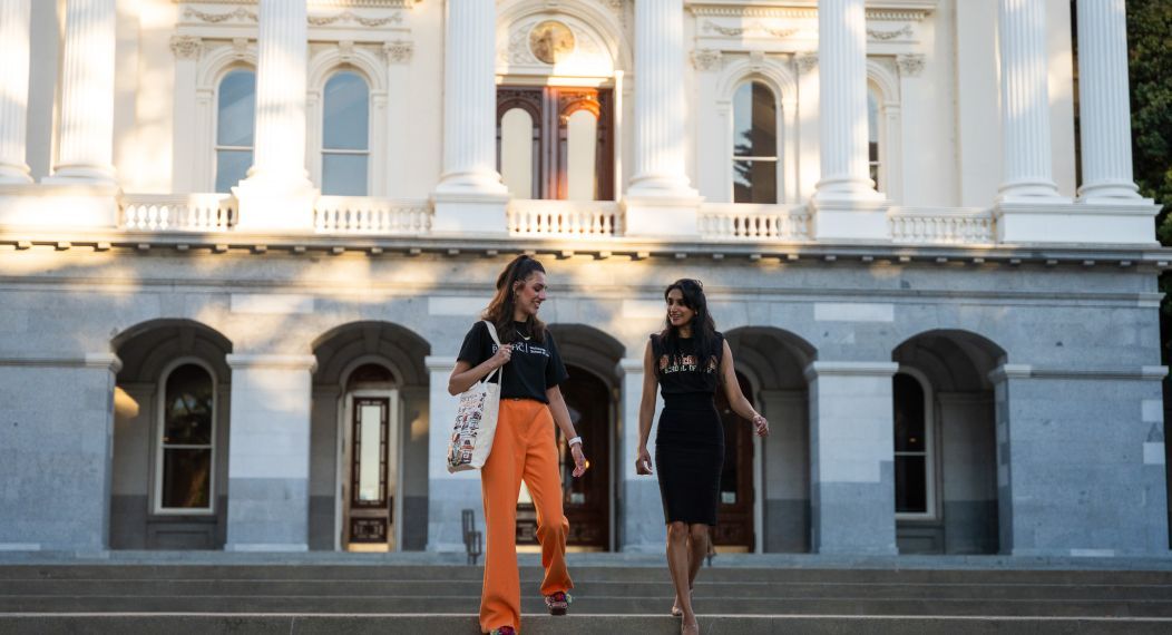 two students at the Capitol